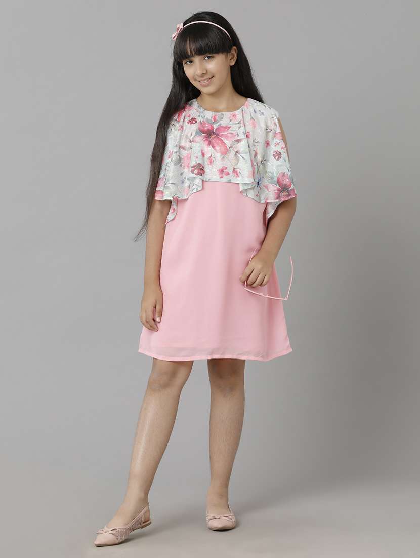girls floral print sleeveless a-line dress - 22071141 - Standard Image - 2
