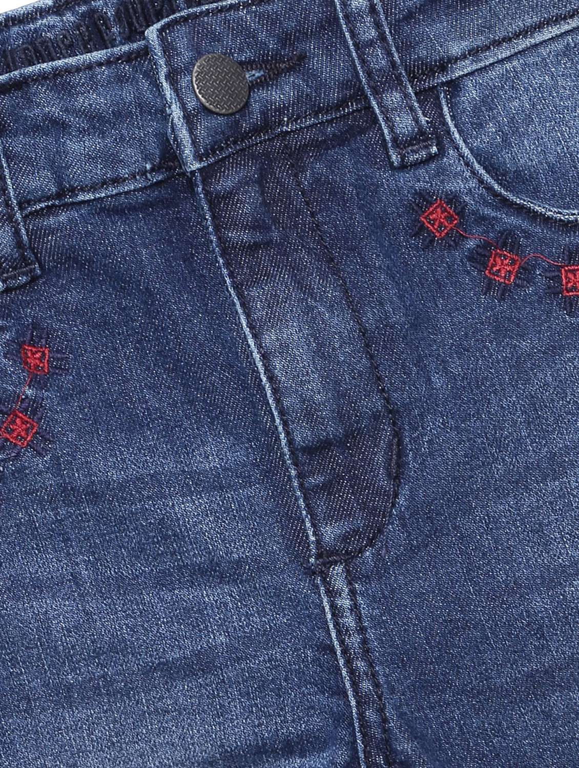 girls solid mid rise slim fit jean - 22071237 -  Standard Image - 2