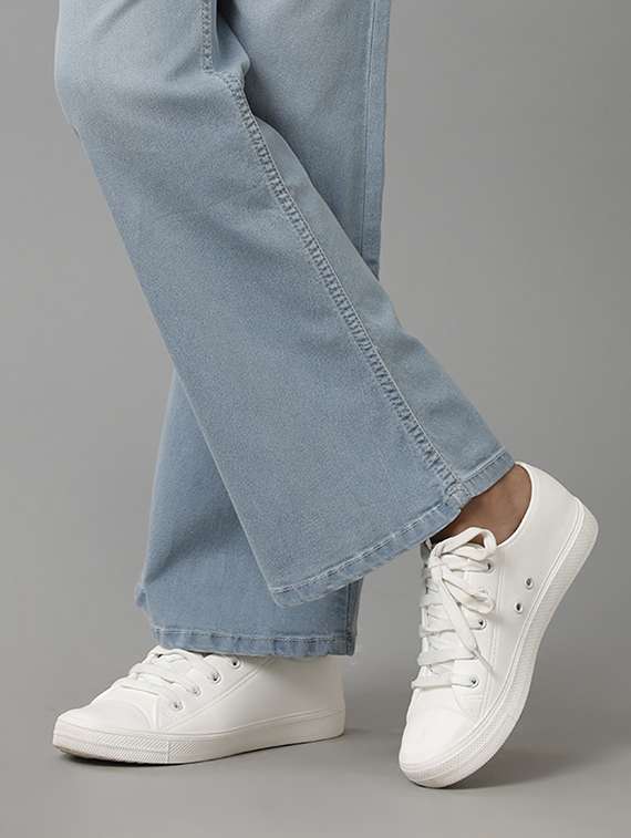 girls solid mid rise bootcut jeans - 22071253 -  Standard Image - 2