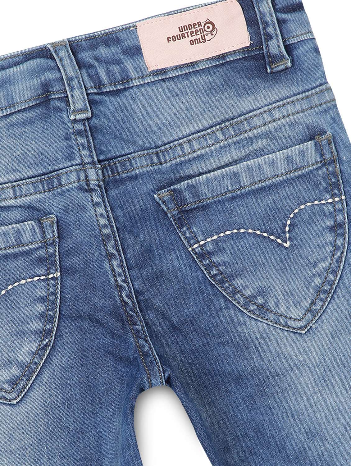 Girls Solid Mid Rise Slim Fit Jean - 22071266 -  Standard Image - 2