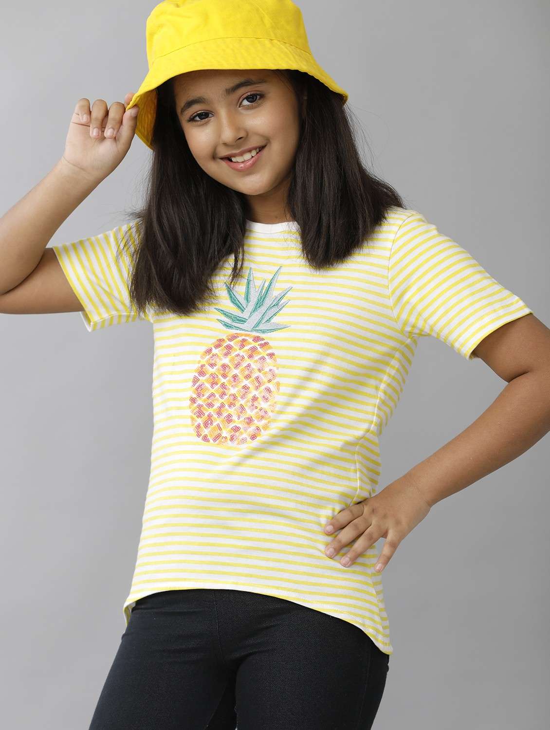 girls printed short sleeve regular fit tee