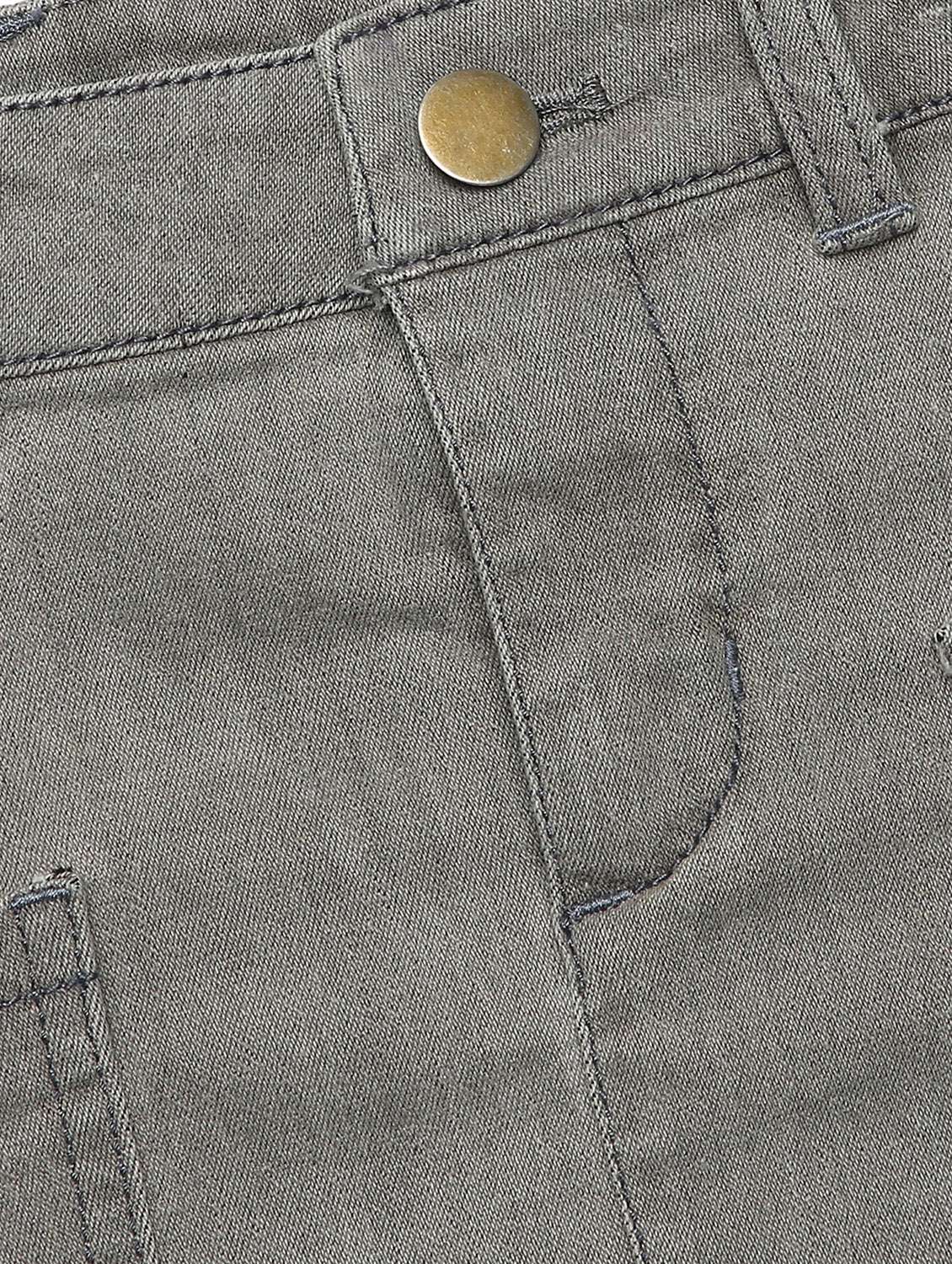 girls solid mid rise denim mini skirt - 22071521 -  Standard Image - 2