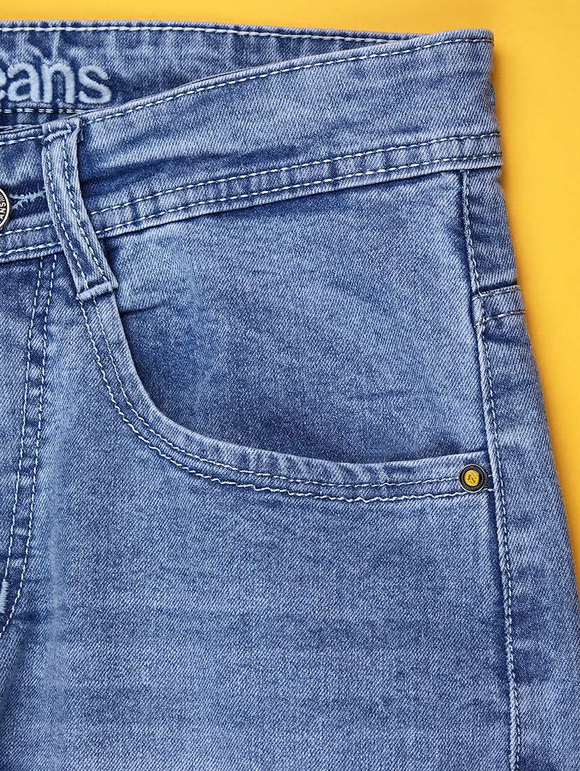 men washed mid rise full length slim fit jeans - 22071732 -  Standard Image - 2