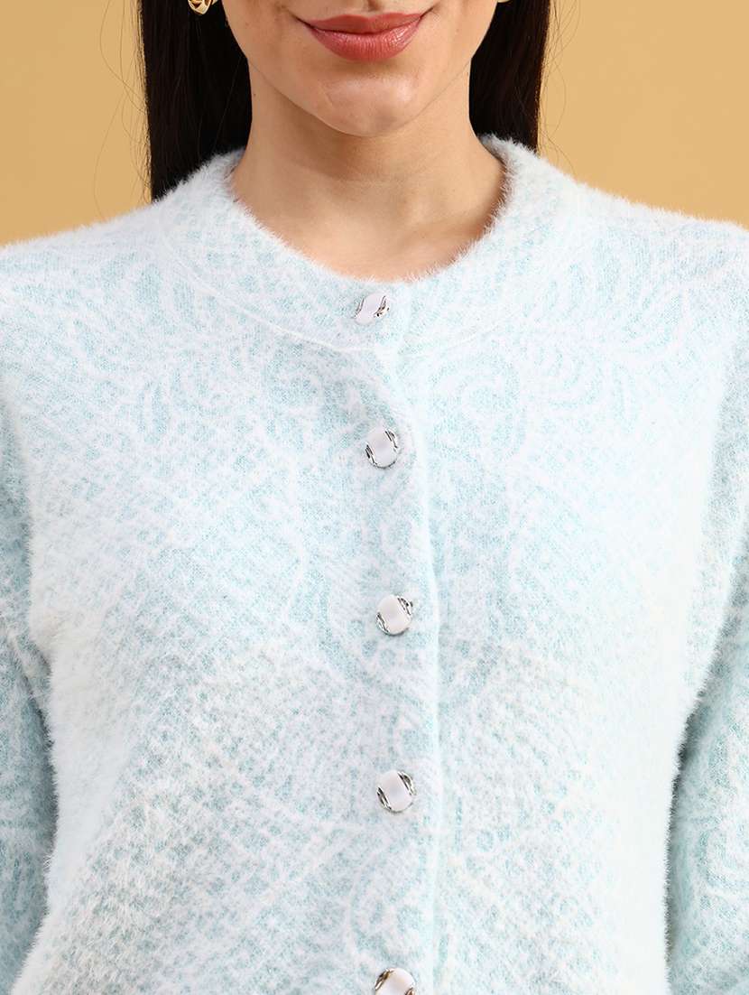 women self designed long sleeve cardigan - 22071742 -  Standard Image - 2