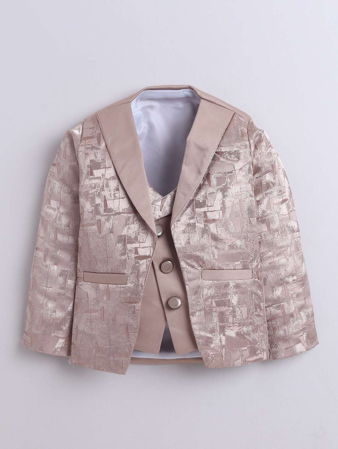 boys self designed blazer and trouser with shirt set - 22072047 -  Standard Image - 2