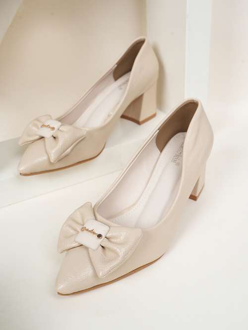 women cream slip on pump - 22072143 -  Standard Image - 0