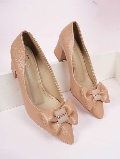 women beige slip on pump - 22072144 - Standard Image - 0