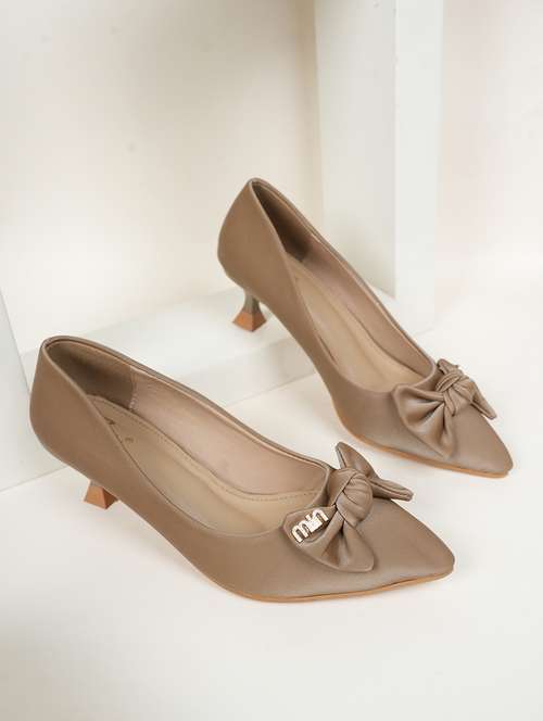 women beige slip on pump - 22072146 - Standard Image - 0