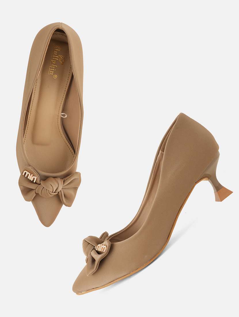women beige slip on pump - 22072146 - Standard Image - 2