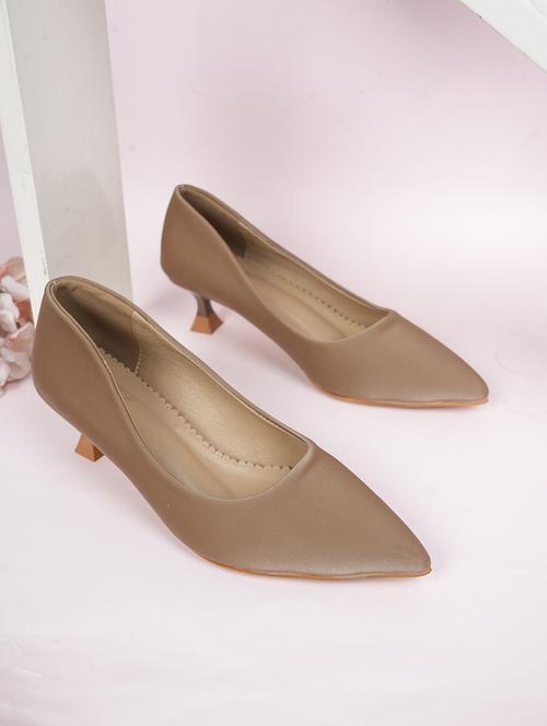 women beige slip on pump - 22072150 - Standard Image - 0