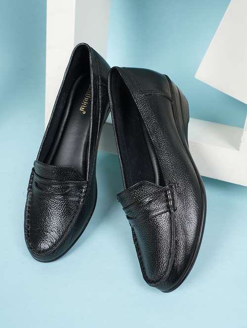 women black slip on platform wedge - 22072176 - Standard Image - 0