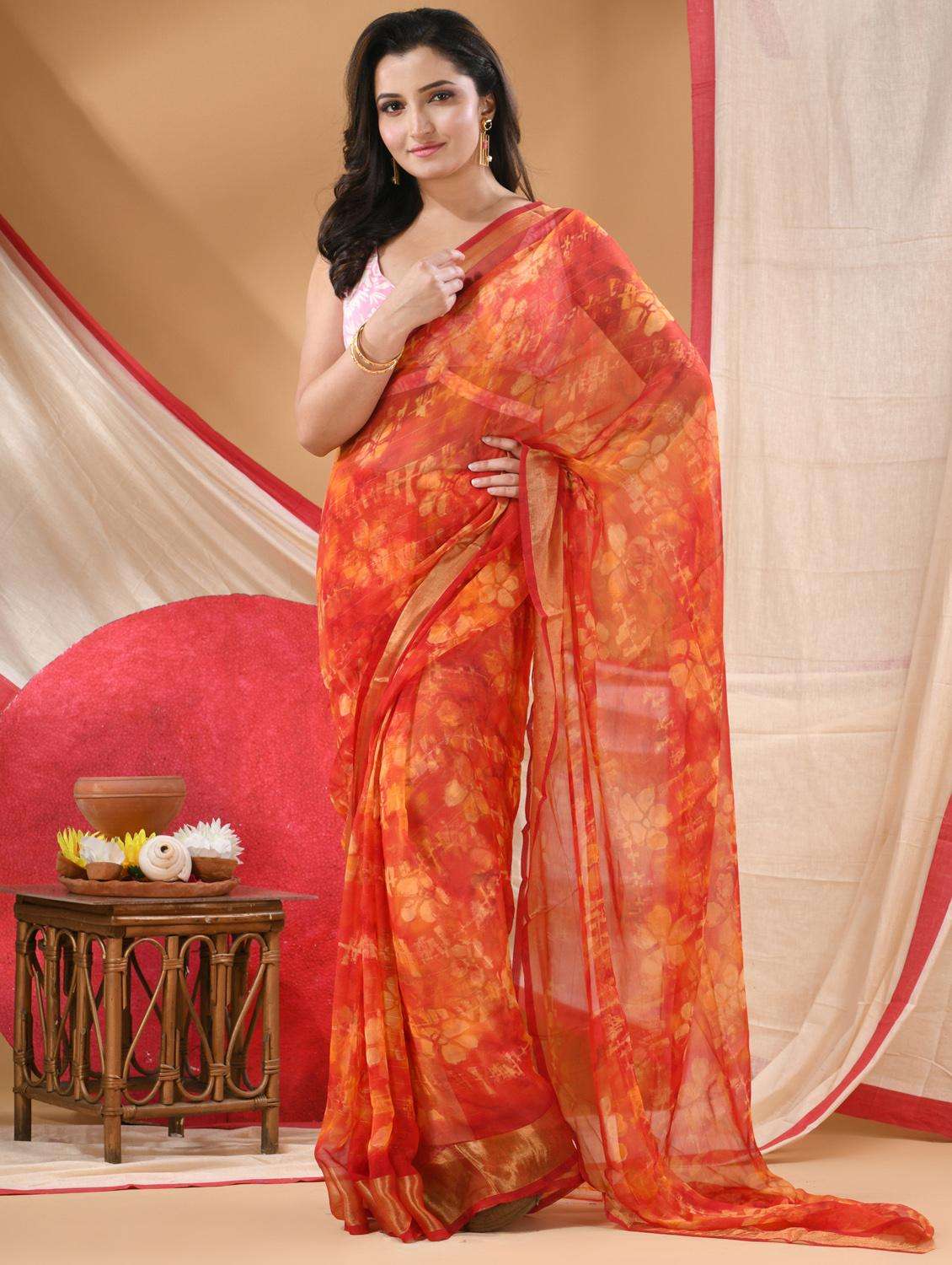 women floral printed saree - 22072238 -  Standard Image - 2