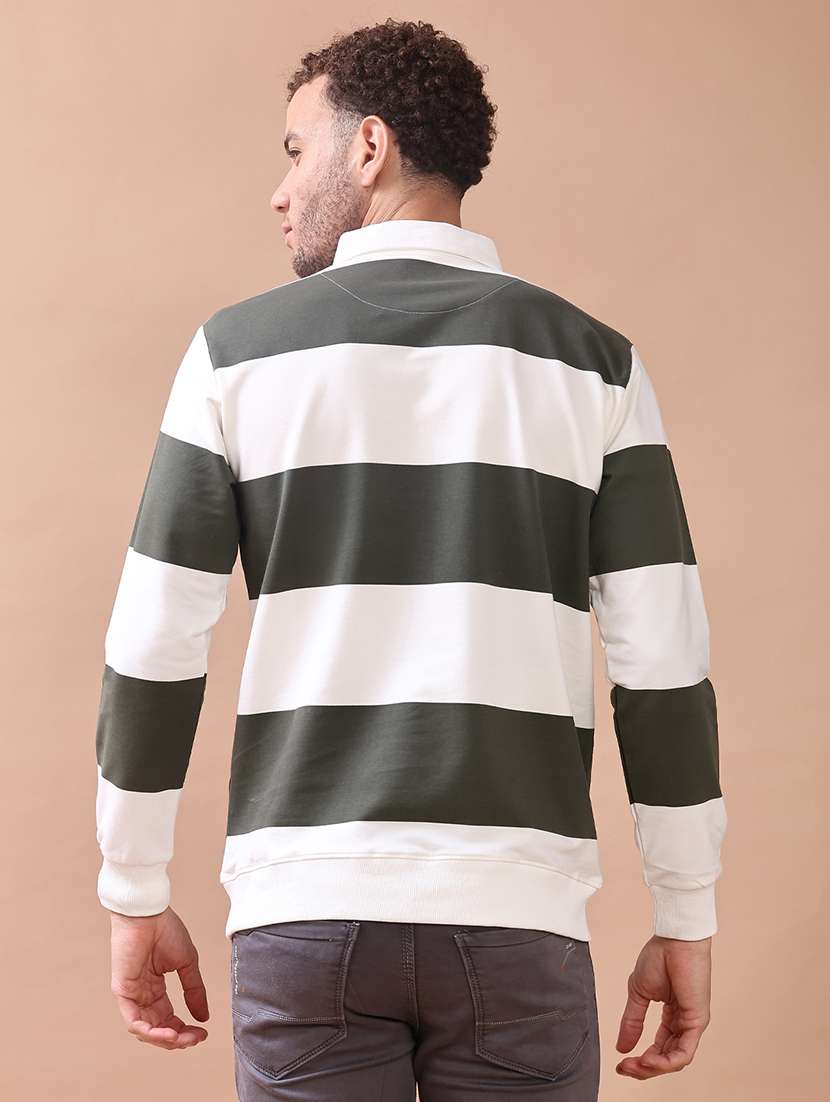 men striped long sleeve polo t-shirt - 22072255 -  Standard Image - 2