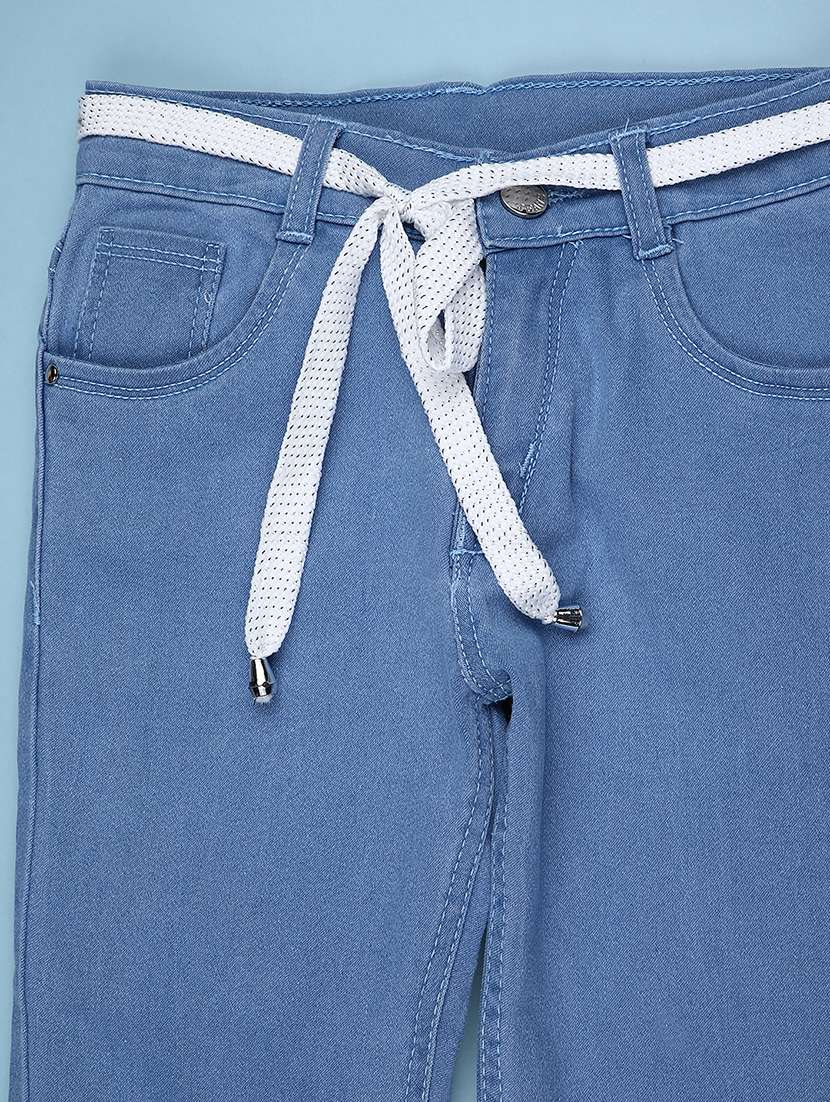 girls plain mid rise slim fit jeans - 22072265 -  Standard Image - 2