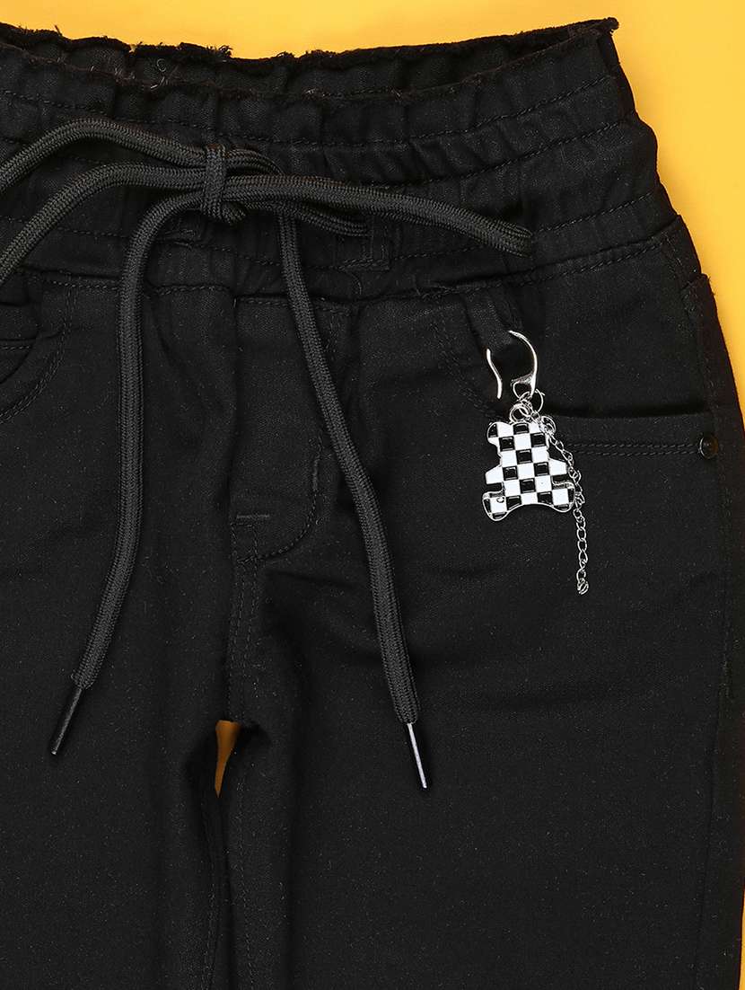 girls plain mid rise slim fit jeans - 22072273 -  Standard Image - 2