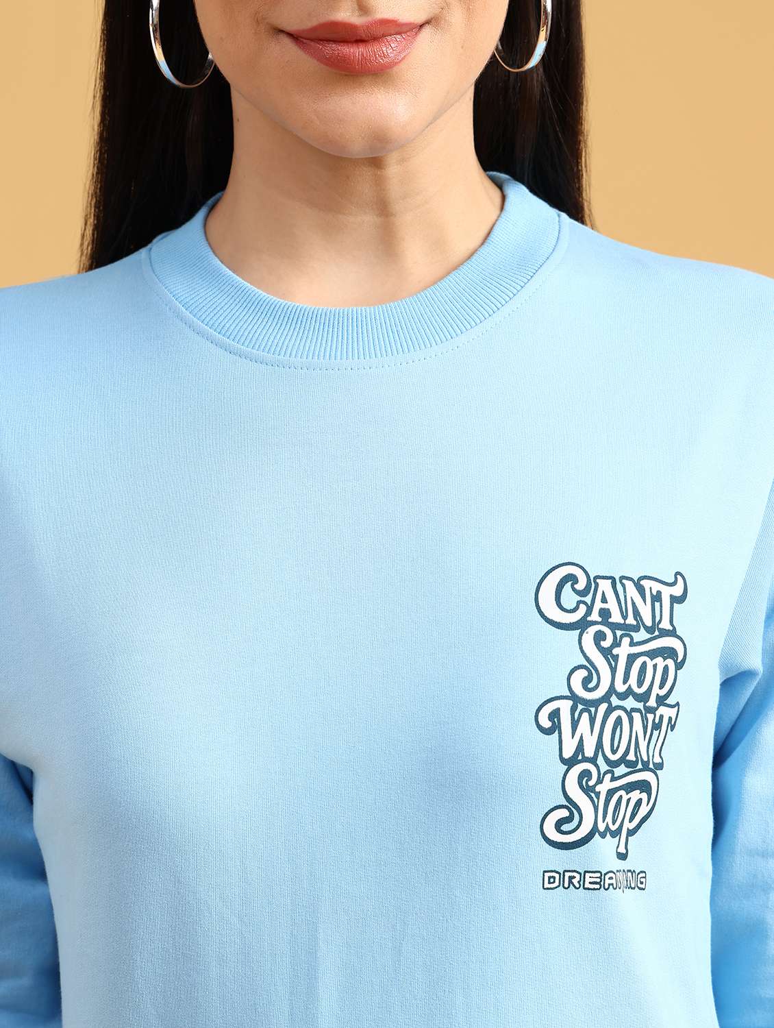 women printed long sleeve sweatshirt - 22072373 -  Standard Image - 2