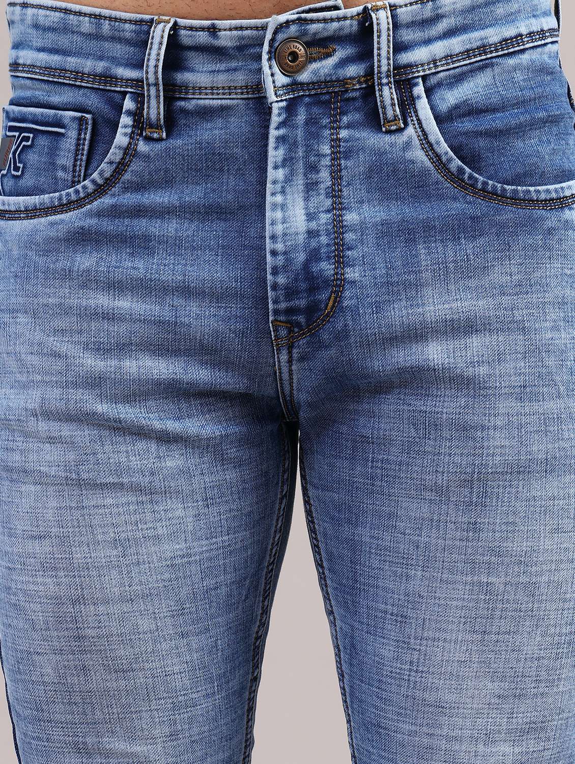 men solid mid rise slim fit jean - 22072506 -  Standard Image - 2