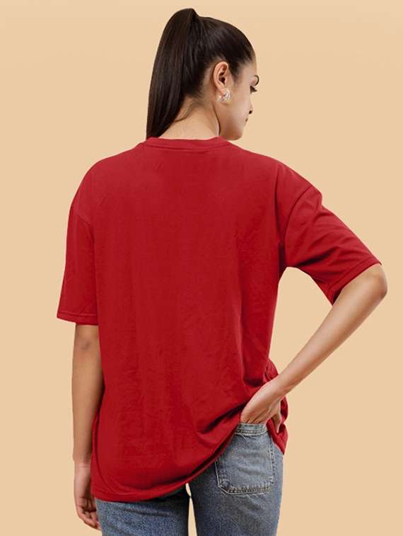 women pack of 2 solid oversized t-shirt - 22072739 - Standard Image - 2