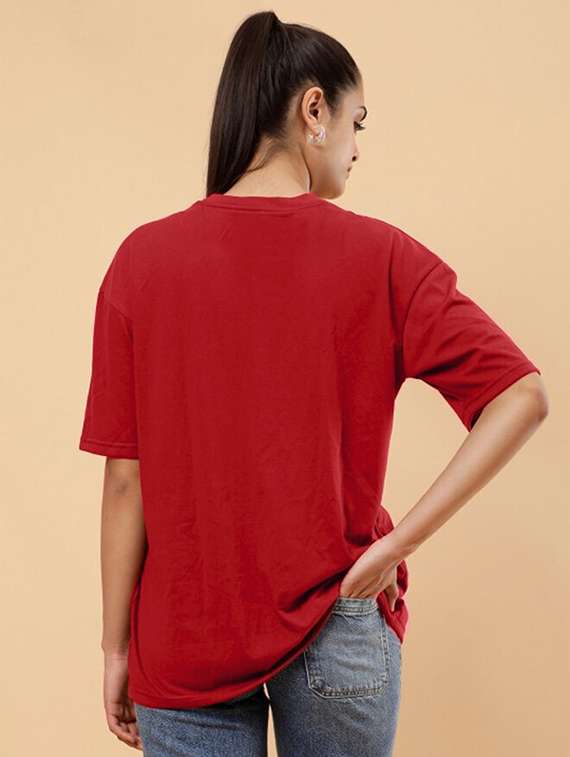women pack of 2 solid oversized t-shirt - 22072744 - Standard Image - 2