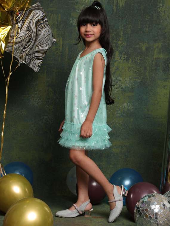 girls sequined sleeveless a-line dress - 22072909 - Standard Image - 2