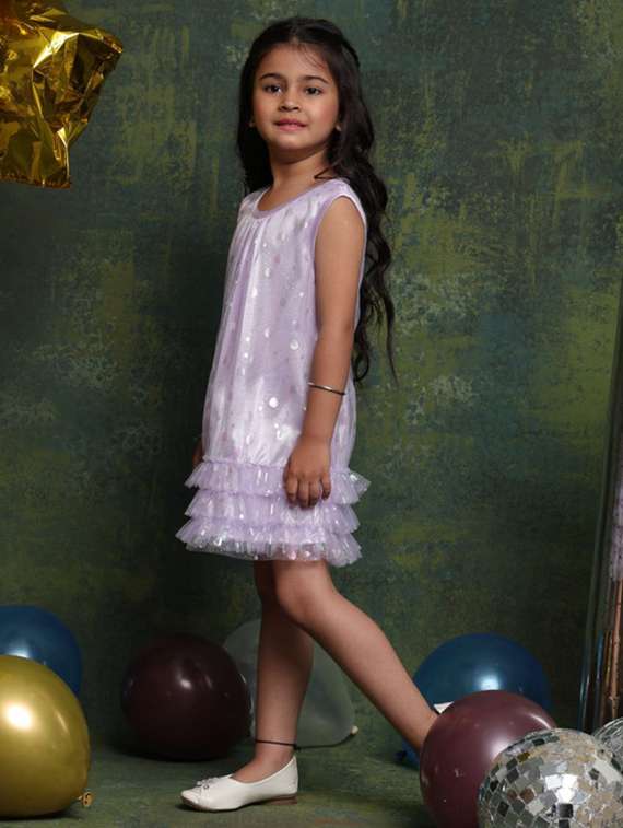 girls sequined sleeveless a-line dress - 22072910 - Standard Image - 2