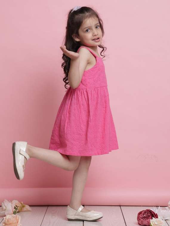 magenta cotton aline dress - 22072915 -  Standard Image - 2