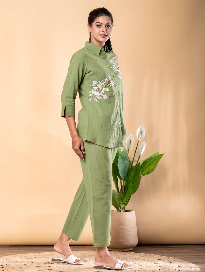 women three quarter sleeve ethnic co-ord set - 22072967 -  Standard Image - 2