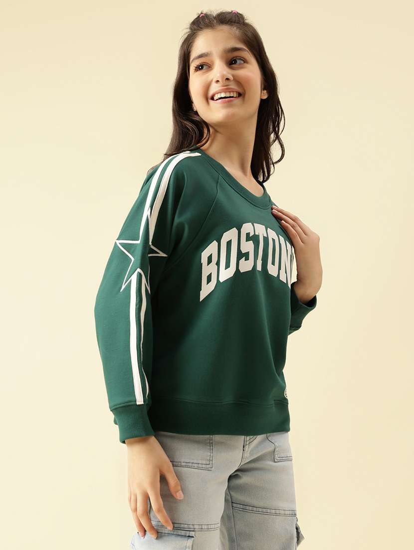 girls printed long sleeve sweatshirt - 22073253 -  Standard Image - 2