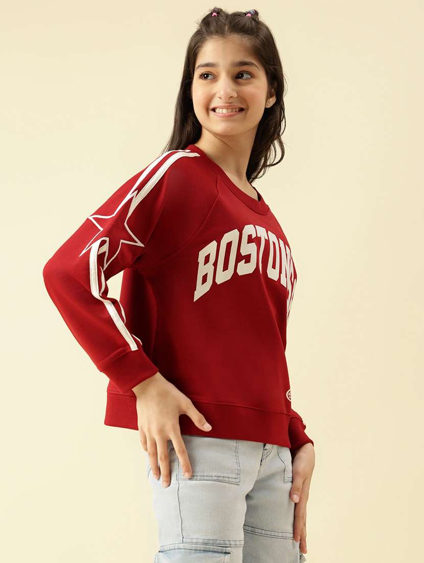 girls printed long sleeve sweatshirt - 22073254 -  Standard Image - 2