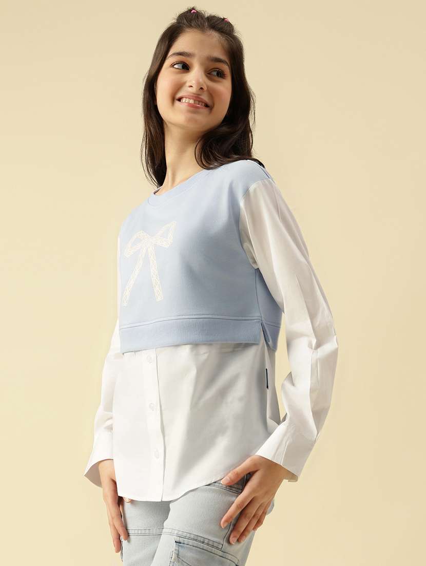 girls printed long sleeve sweatshirt - 22073257 -  Standard Image - 2