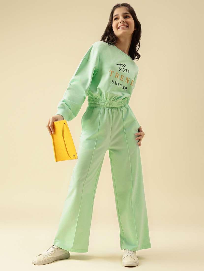 girls printed active wear co-ord set - 22073271 - Standard Image - 2