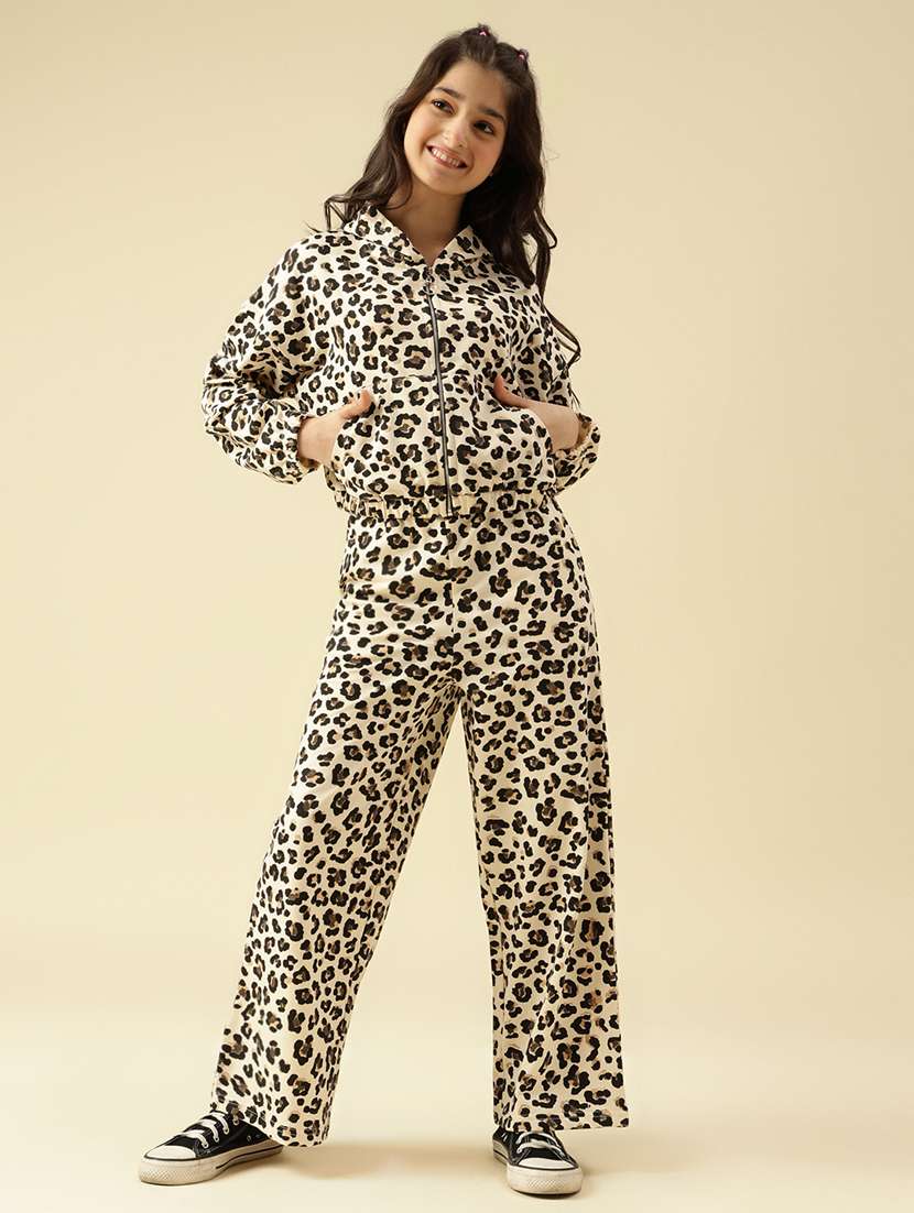 girls animal print active wear co-ord set - 22073274 - Standard Image - 2