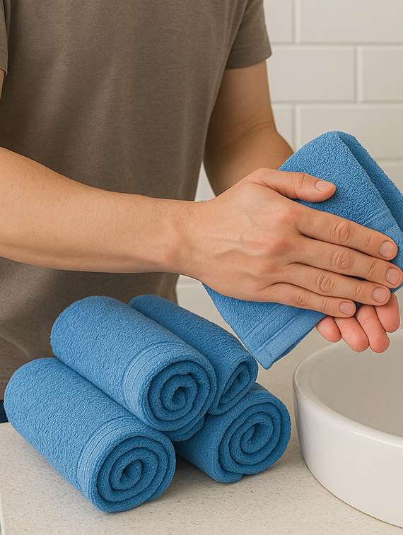 dolla pack of 6 soft high absorben & comfortable hand towel  - 22073878 -  Standard Image - 2