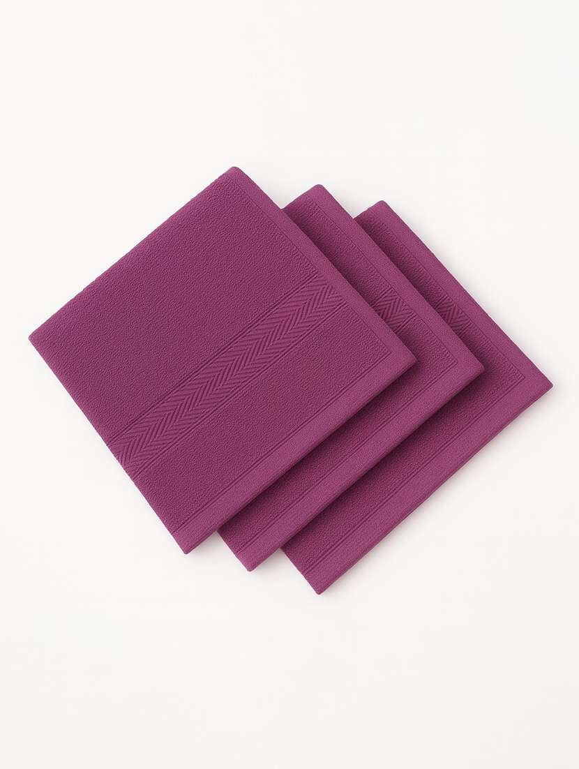 dollar 100% cotton soft, high absorben & comfortable face towel 30 x 30 cm face towel (pack of 3) - 22073911 -  Standard Image - 2