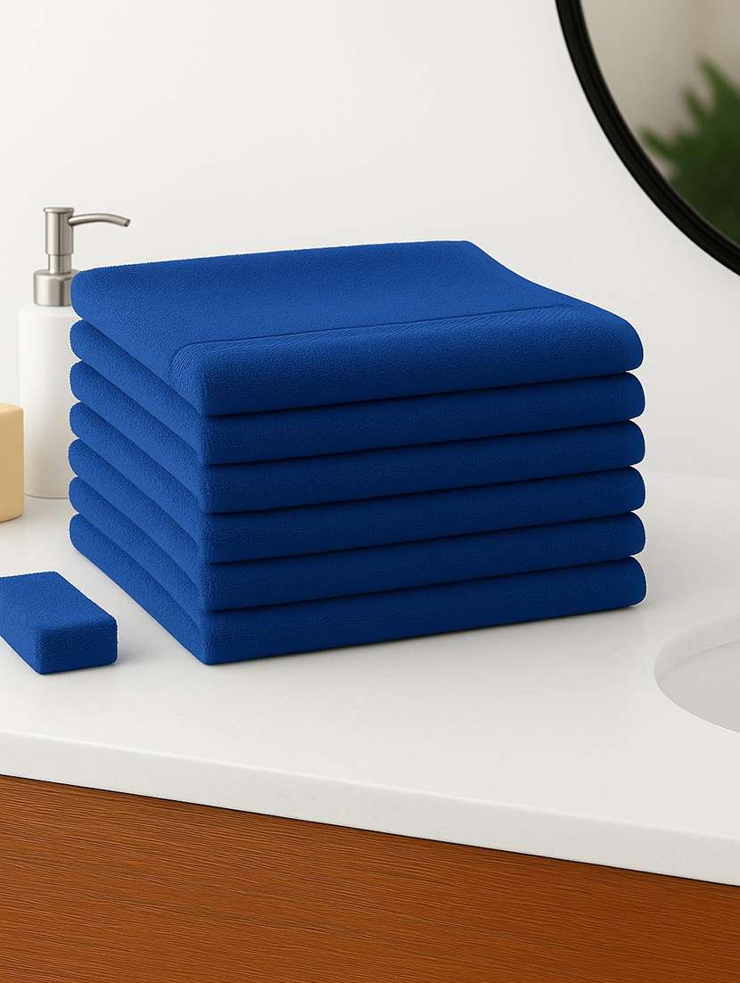 dollar 100% cotton soft, high absorben & comfortable face towel 30 x 30 cm face towel (pack of 6)