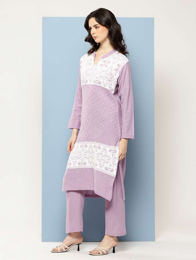 women self design long sleeve kurta pant with dupatta set - 22073992 -  Standard Image - 2