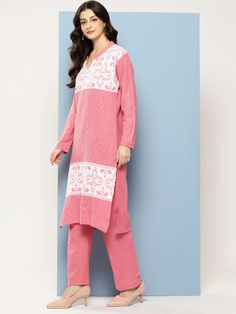 women self design long sleeve kurta pant with dupatta set - 22073993 -  Standard Image - 2