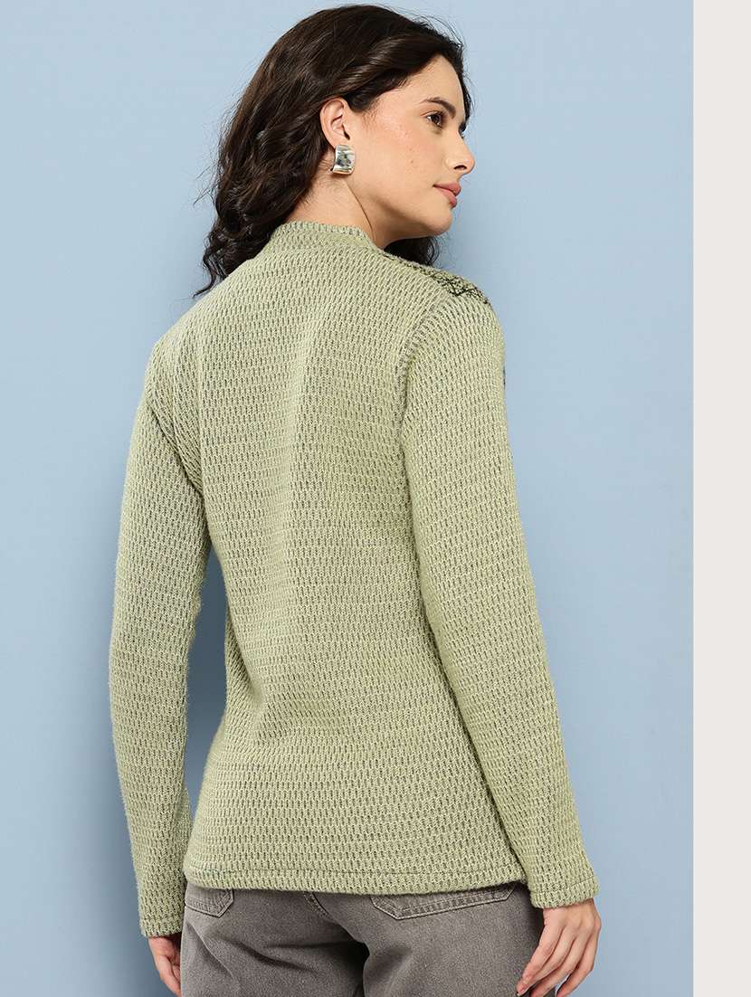 green wool blend cardigan - 22074061 -  Standard Image - 2