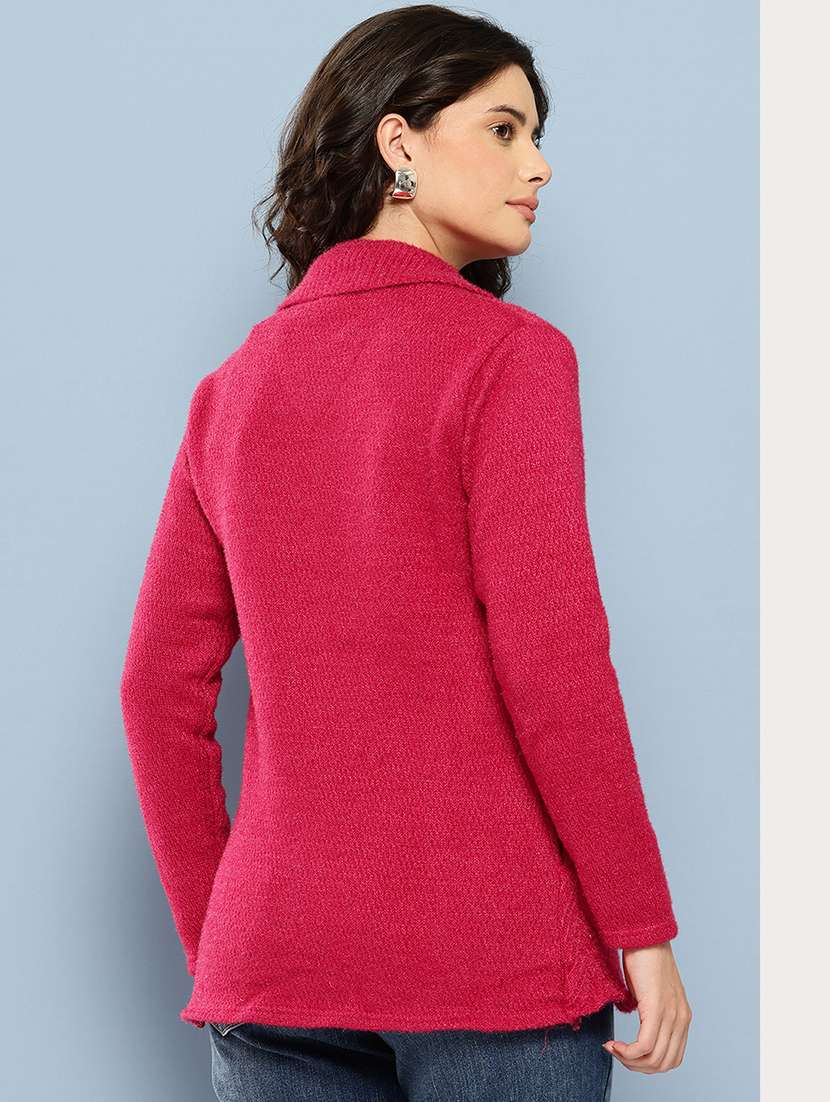 pink wool blend cardigan - 22074068 -  Standard Image - 2
