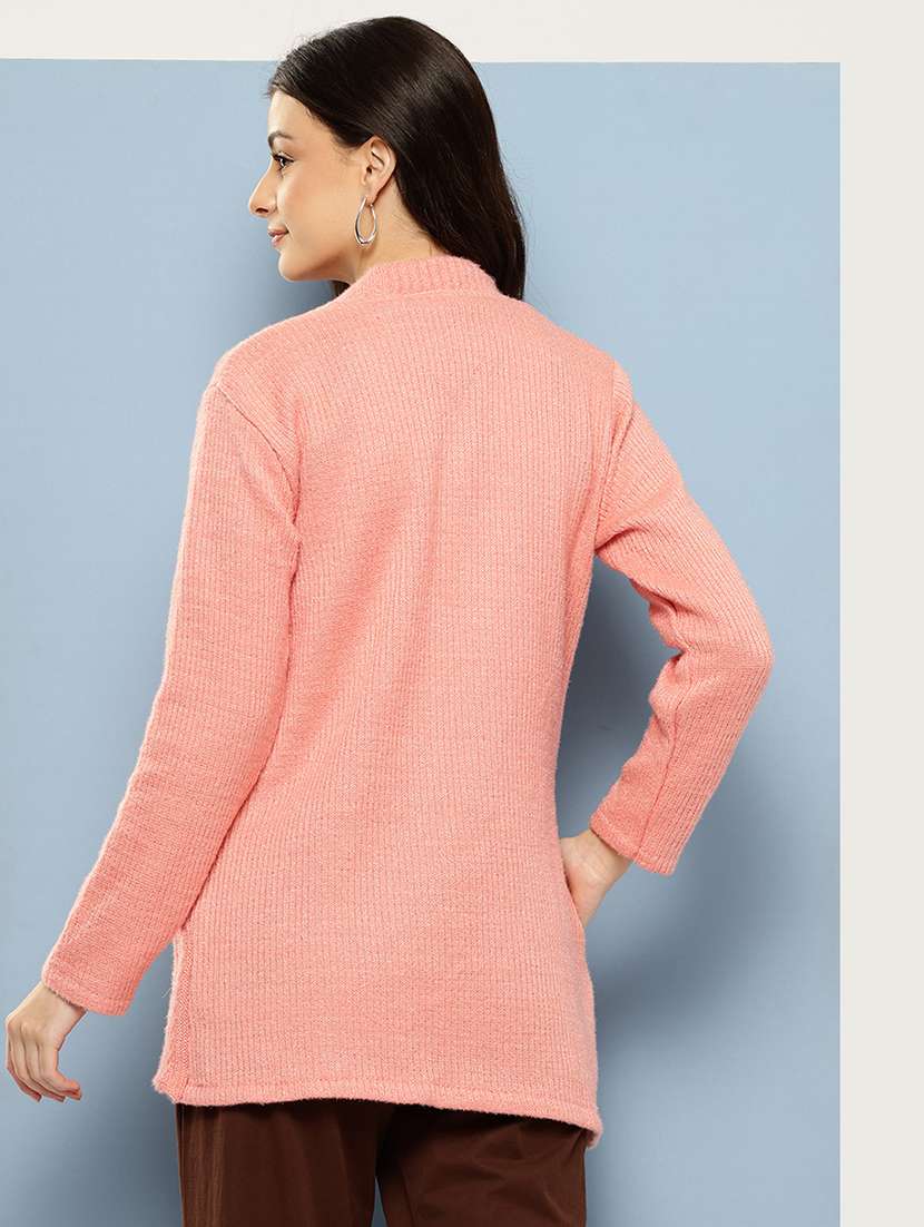 peach wool blend cardigan - 22074076 -  Standard Image - 2