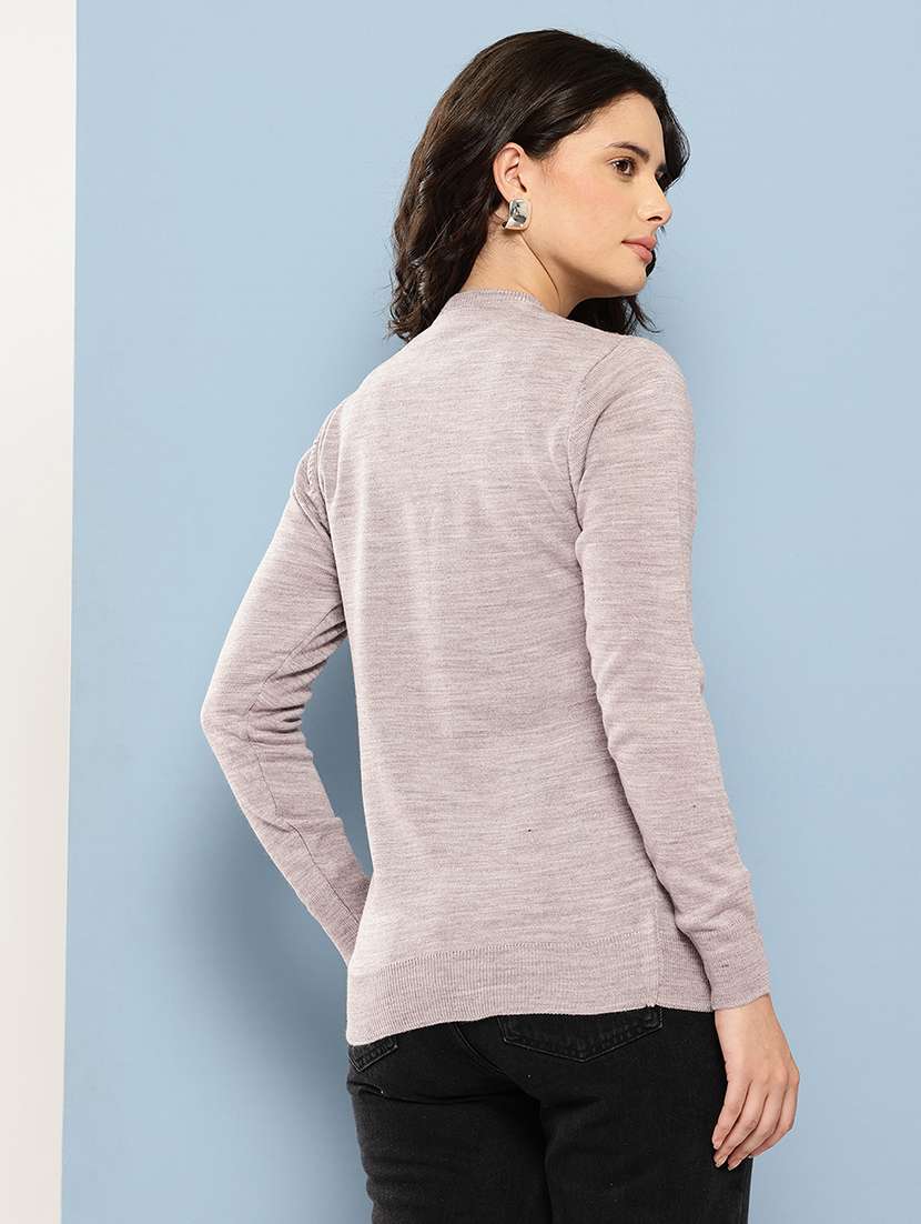 women solid long sleeve cardigan - 22074093 -  Standard Image - 2