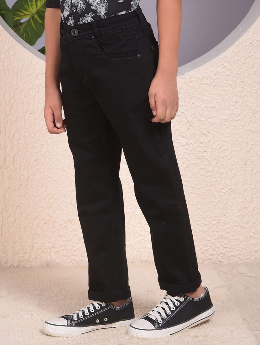 boys solid mid rise straight fit jean - 22074291 -  Standard Image - 2