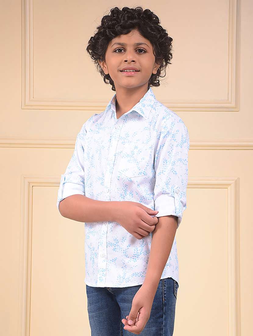 boys printed long sleeve casual shirt - 22074351 -  Standard Image - 2