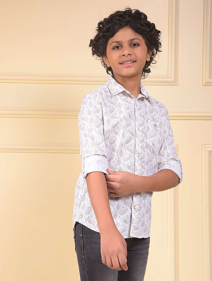 boys printed long sleeve casual shirt - 22074352 -  Standard Image - 2