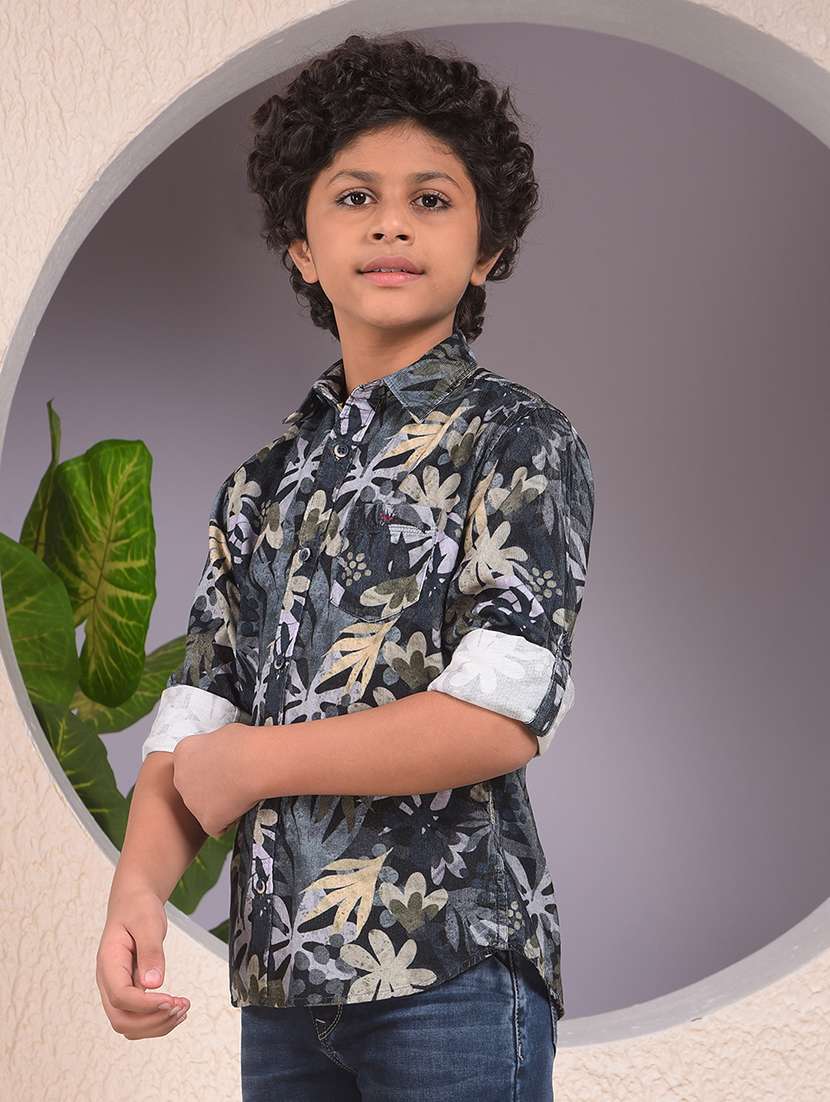 boys printed long sleeve casual shirt - 22074369 -  Standard Image - 2