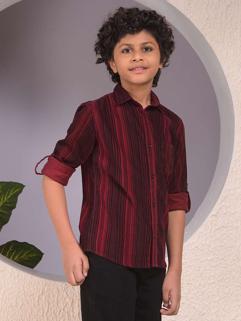 boys striped long sleeve casual shirt - 22074383 -  Standard Image - 2