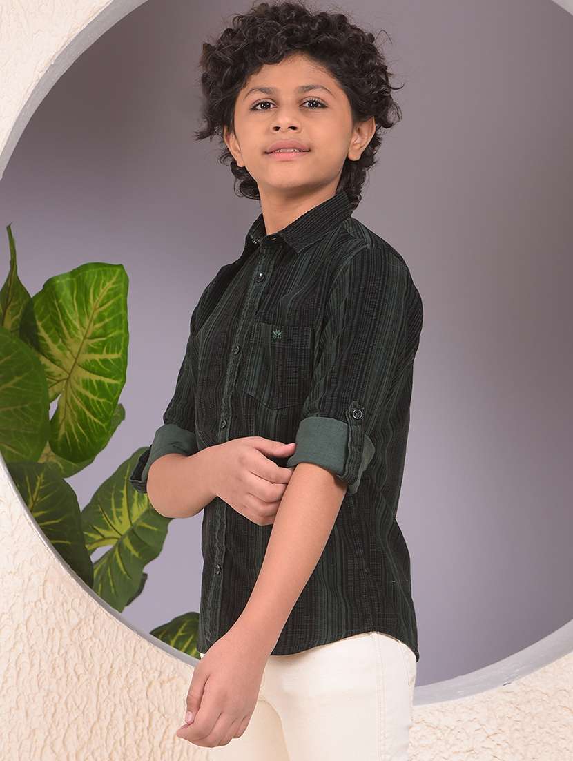 boys striped long sleeve casual shirt - 22074384 -  Standard Image - 2