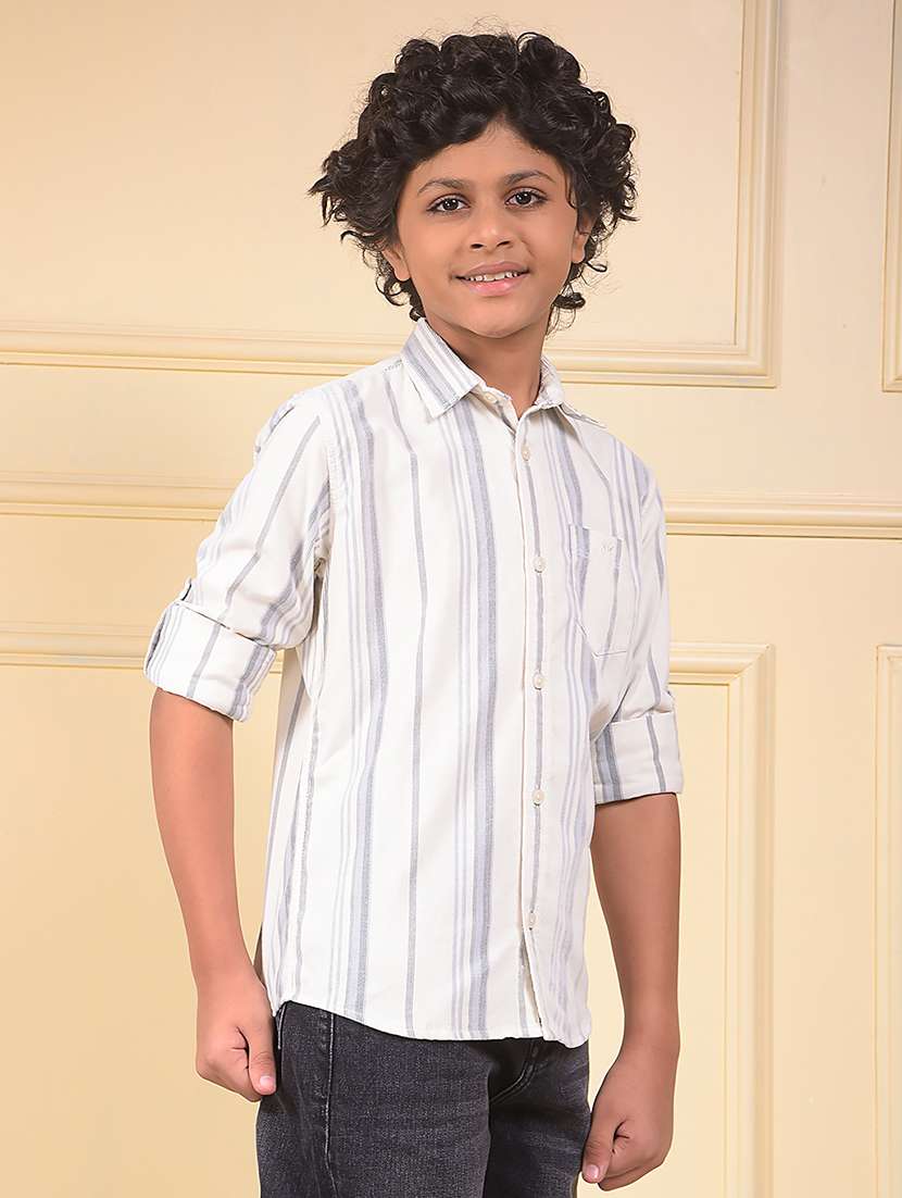 boys striped long sleeve casual shirt - 22074385 -  Standard Image - 2
