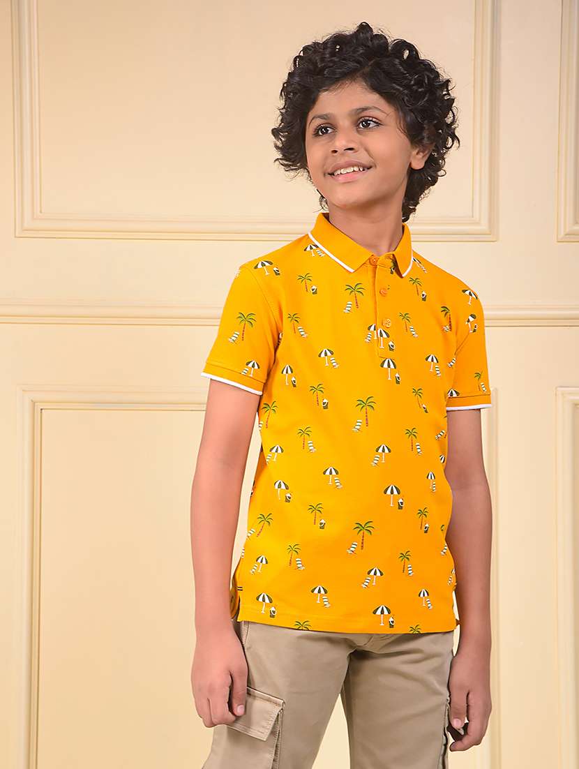 boys printed short sleeve polo t-shirt - 22074427 -  Standard Image - 2
