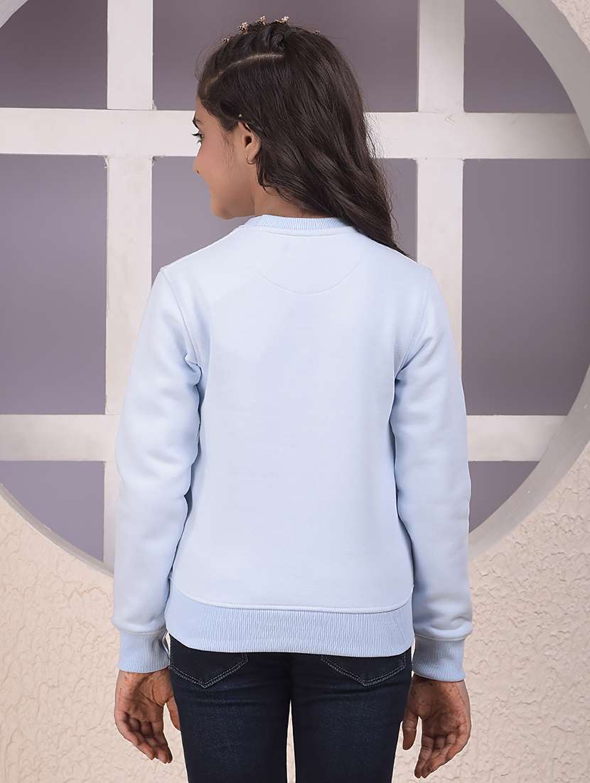 girls solid long sleeve sweatshirt - 22074483 -  Standard Image - 2